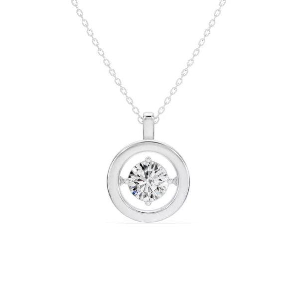 Setting Evermotion Round Lab Diamond Pendant (1.00 ct.)