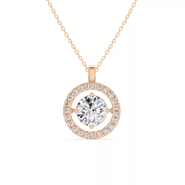 Evermotion Round Halo Lab Diamond Pendant (2.30 ct. tw.)