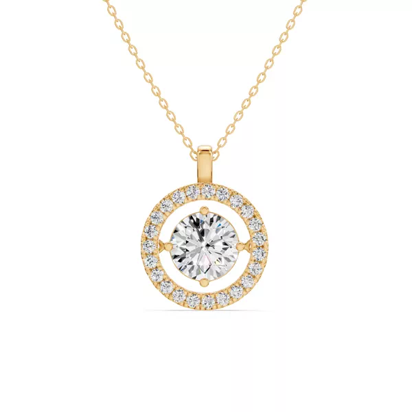 Evermotion Round Halo Lab Diamond Pendant (2.30 ct. tw.)