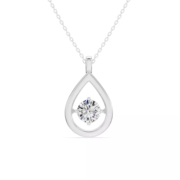 Setting Evermotion Teardrop Lab Diamond Pendant (1.00 ct.)