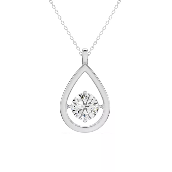 Setting Evermotion Teardrop Lab Diamond Pendant (2.00 ct.)