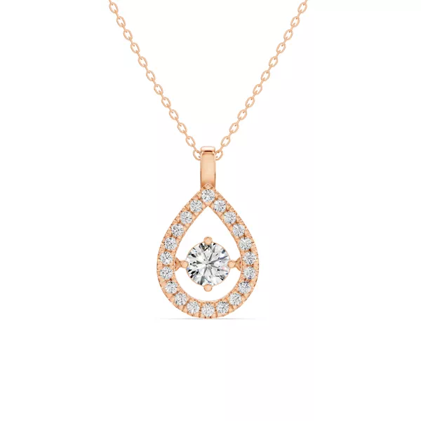 Evermotion Teardrop Halo Lab Diamond Pendant (0.75 ct. tw.)