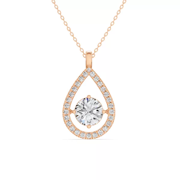 Evermotion Teardrop Halo Lab Diamond Pendant (2.40 ct. tw.)