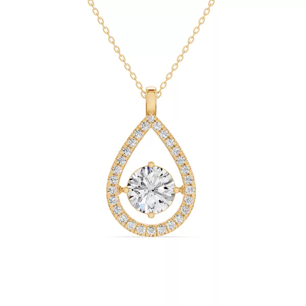 Evermotion Teardrop Halo Lab Diamond Pendant (2.40 ct. tw.)