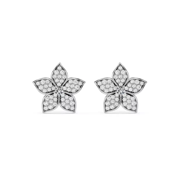 Fleur Pavé Lab Diamond Earrings