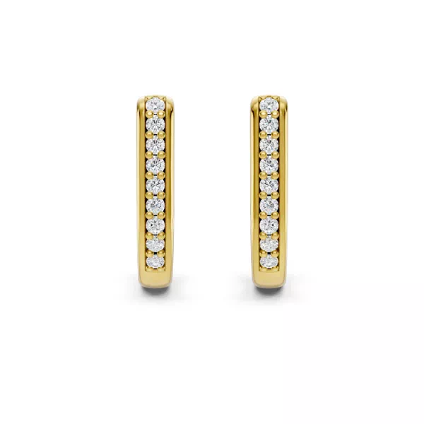 Pavé Lab Diamond U-Shaped Huggie Earrings