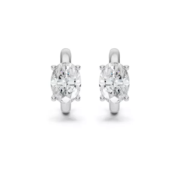 Oval Lab Diamond Solitaire Huggie Earrings (1 ct. tw.)