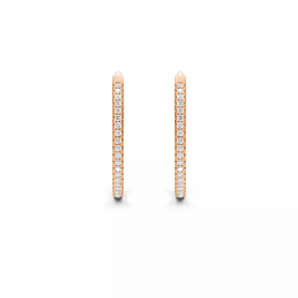 Pavé Lab Diamond Hoop Earrings (18 mm)