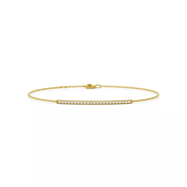 Petite Pavé Lab Diamond Bar Bracelet
