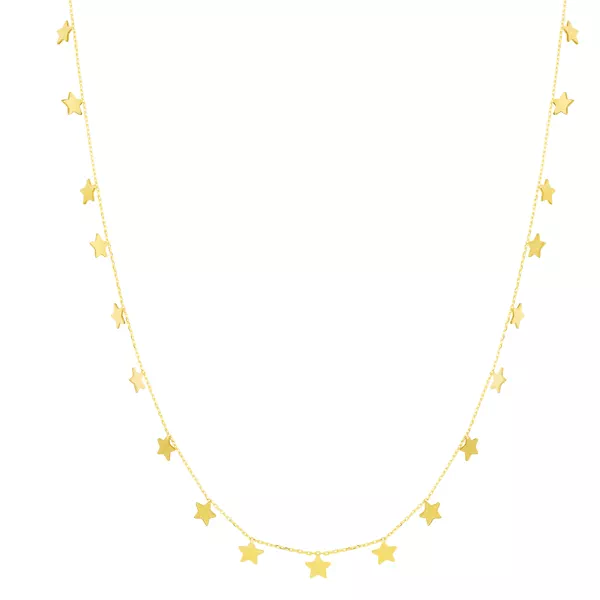 Dangling Star Station Gold Necklace