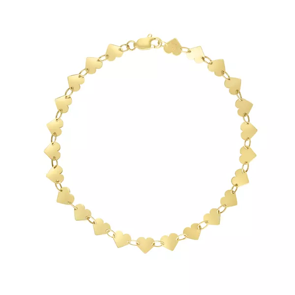 Heart-Link Gold Bracelet