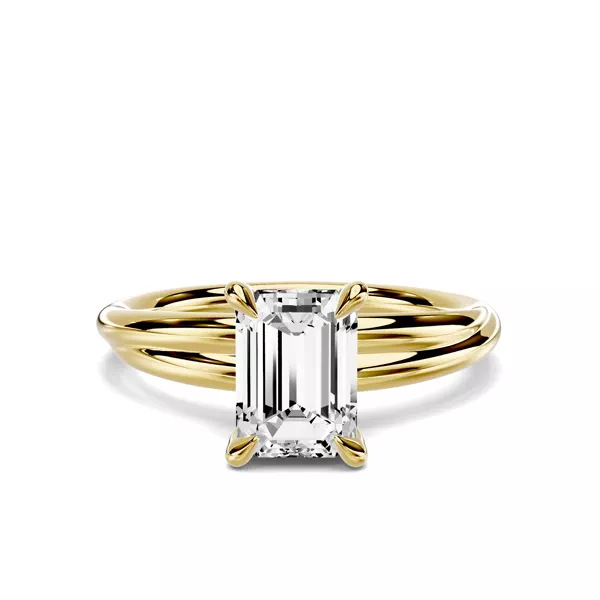 Avalon Crossover 1.00 ct. Emerald-Cut Lab Engagement Ring
