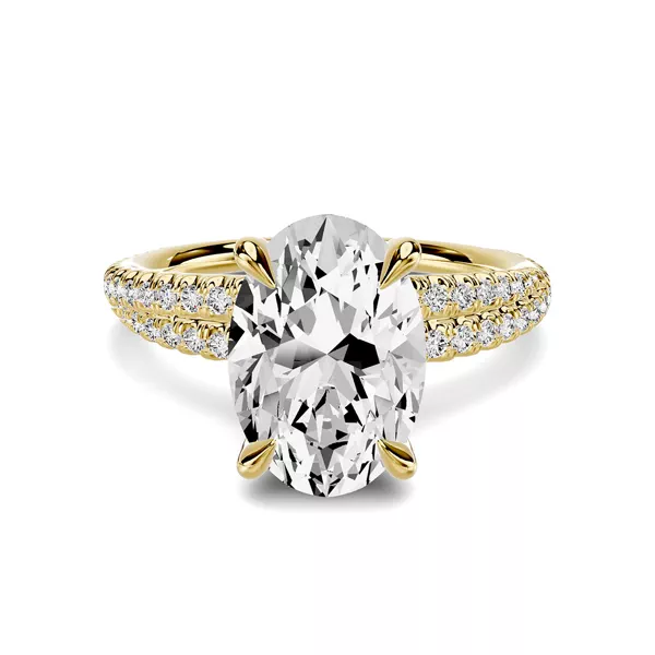 Avalon Double Pavé Crossover 2.00 ct. Oval Lab Engagement Ring