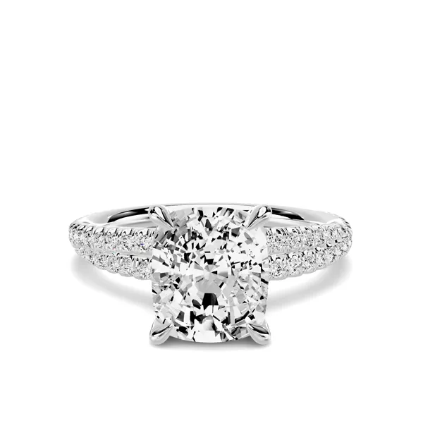 Avalon Pavé Crossover 2.50 ct. Elongated Cushion Lab Engagement Ring