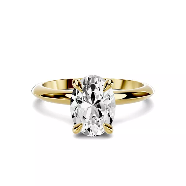 Serra Knife Edge 1.00 ct. Oval Lab Engagement Ring (2mm)