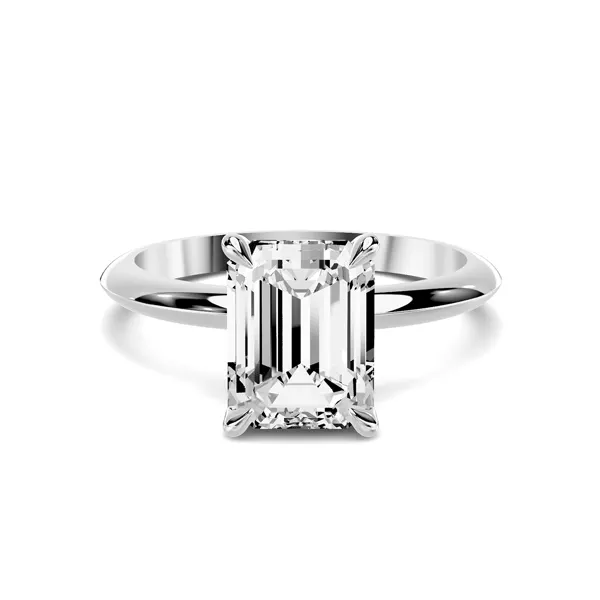 Serra Knife Edge 3.00 ct. Emerald-Cut Lab Engagement Ring (2mm)
