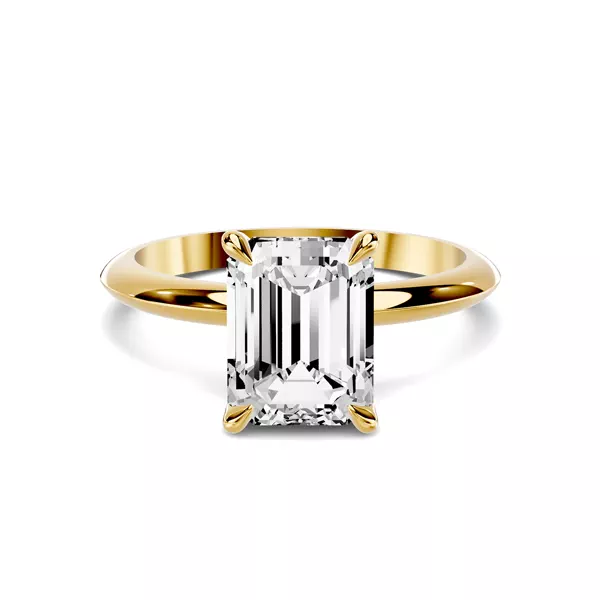 Serra Knife Edge 3.00 ct. Emerald-Cut Lab Engagement Ring (2mm)