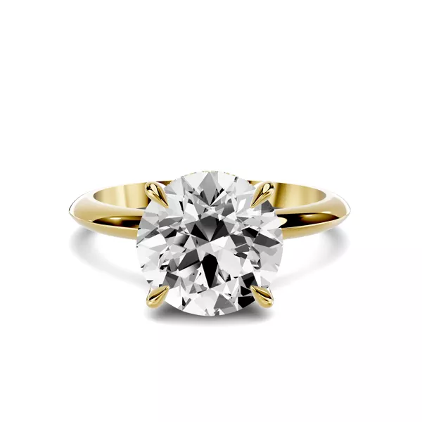 Serra Knife Edge Hidden Halo 2.50 ct. Round Lab Engagement Ring (2mm)