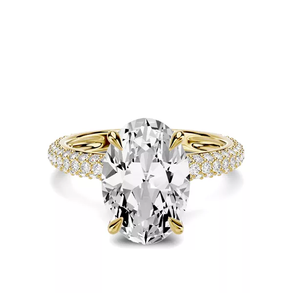 Selora Rolled Pavé 2.50 ct. Oval Lab Engagement Ring