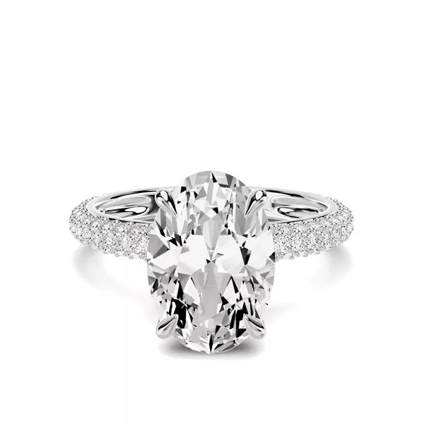Selora Rolled Pavé 2.50 ct. Oval Lab Engagement Ring