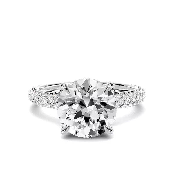 Selora Rolled Pavé Hidden Halo 2.50 ct. Round Lab Engagement Ring