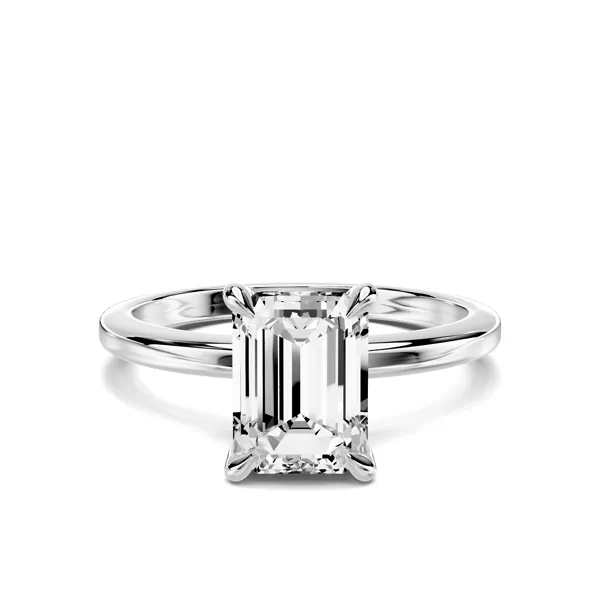 Avalon Classic Solitaire 1.50 ct. Emerald-Cut Lab Engagement Ring