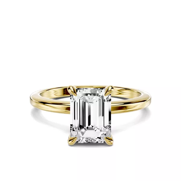Avalon Classic Solitaire 1.50 ct. Emerald-Cut Lab Engagement Ring