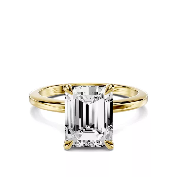 Avalon Classic Solitaire 2.50 ct. Emerald-Cut Lab Engagement Ring