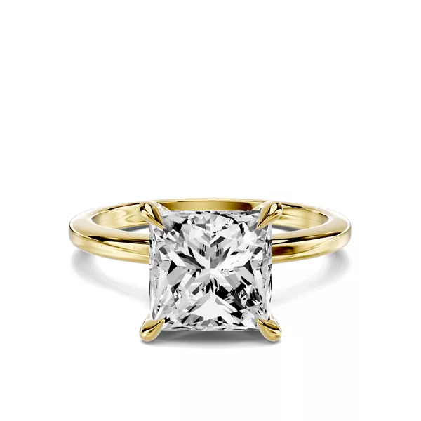 Avalon Classic Solitaire 3.00 ct. Princess-Cut Lab Engagement Ring
