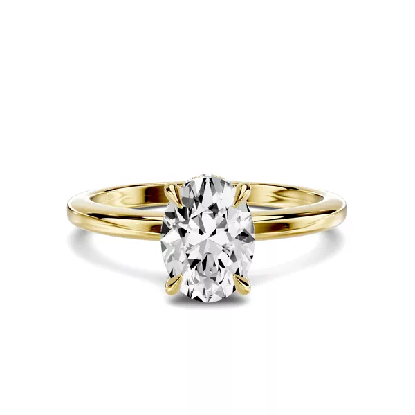 Avalon Classic Hidden Halo 1.00 ct. Oval Lab Engagement Ring