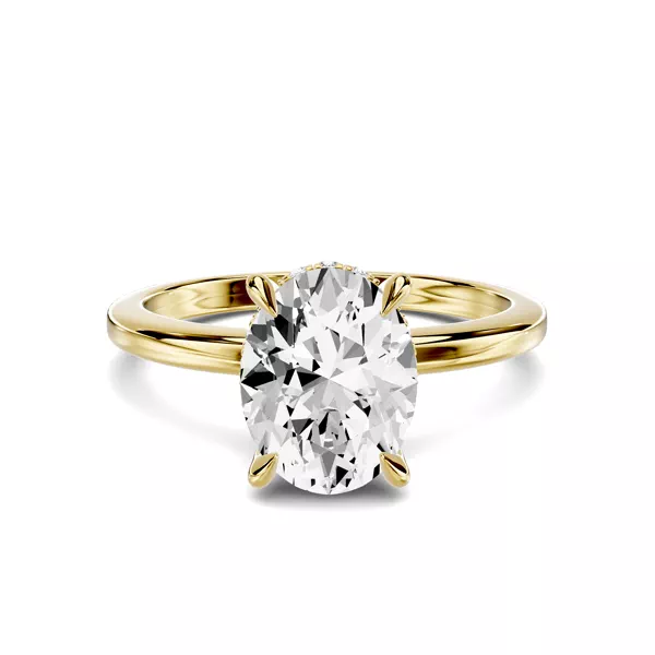 Avalon Classic Hidden Halo 1.50 ct. Oval Lab Engagement Ring