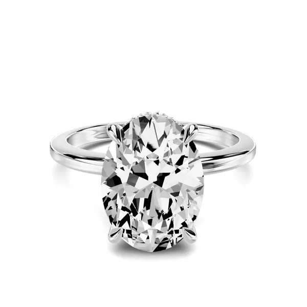 Avalon Classic Hidden Halo 3.00 ct. Oval Lab Engagement Ring