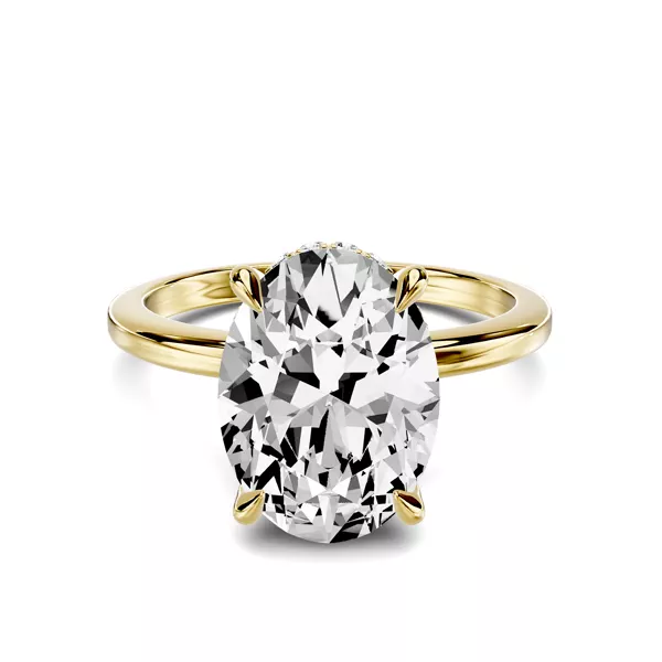 Avalon Classic Hidden Halo 3.00 ct. Oval Lab Engagement Ring