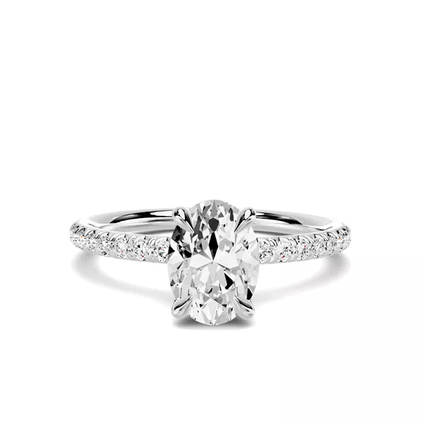items Avalon Classic Pavé 1.00 ct. Oval Lab