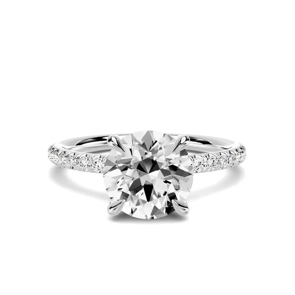 Avalon Classic Pavé 1.50 ct. Round Lab Engagement Ring