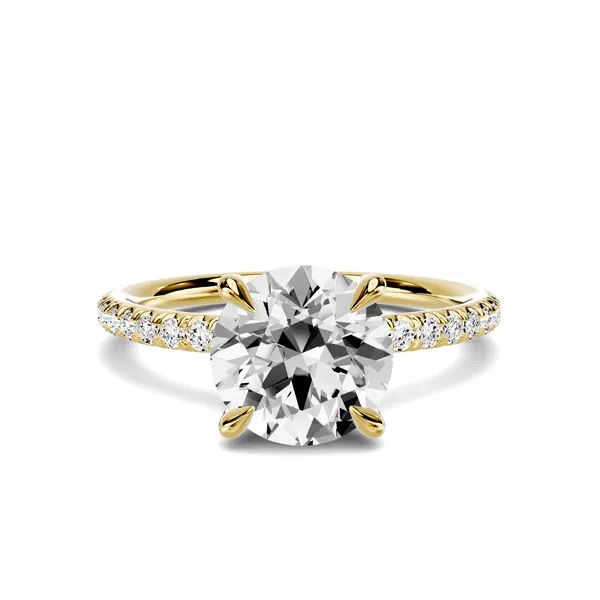 Avalon Classic Pavé 1.50 ct. Round Lab Engagement Ring