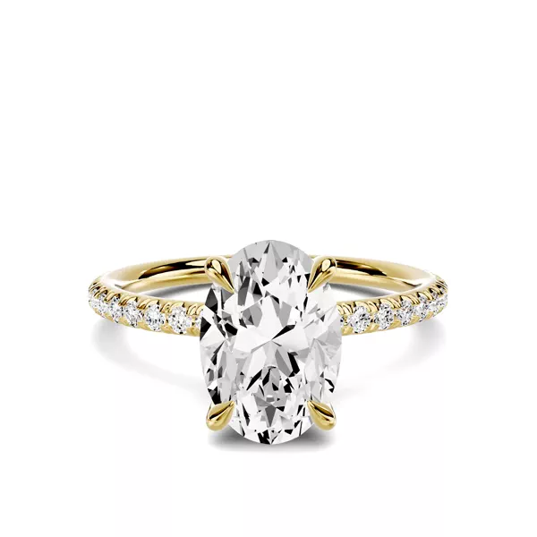 Avalon Classic Pavé 2.00 ct. Oval Lab Engagement Ring