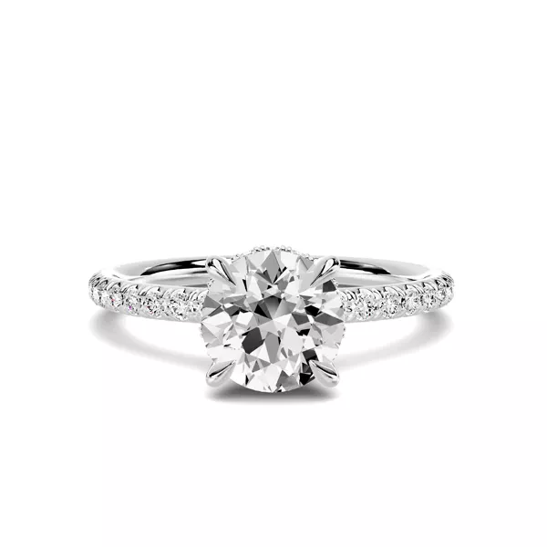 Avalon Classic Pavé Hidden Halo 1.00 ct. Round Lab Engagement Ring