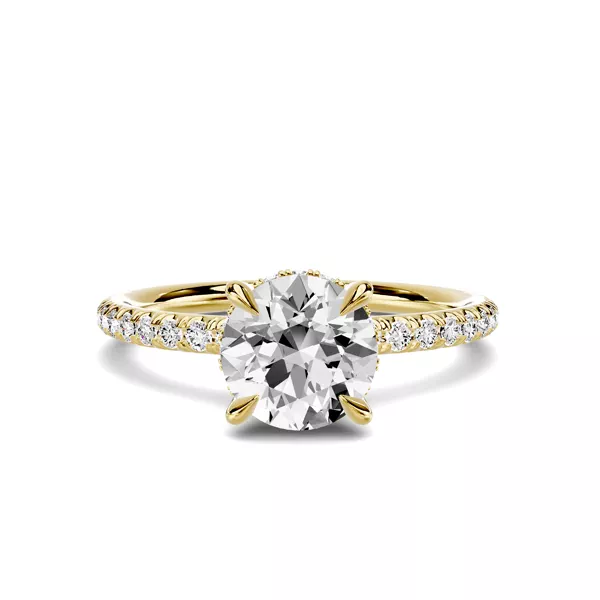 Avalon Classic Pavé Hidden Halo 1.00 ct. Round Lab Engagement Ring