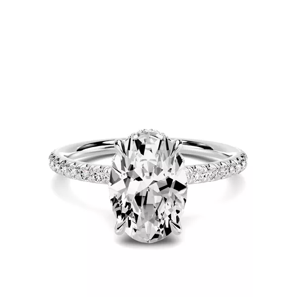 Avalon Classic Pavé Hidden Halo 2.00 ct. Oval Lab Engagement Ring