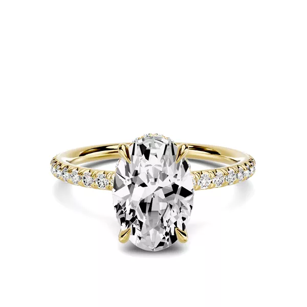 Avalon Classic Pavé Hidden Halo 2.00 ct. Oval Lab Engagement Ring