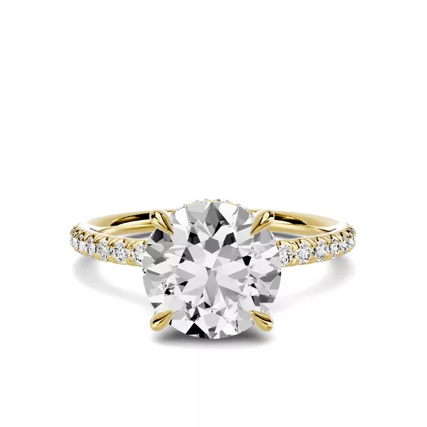 Avalon Classic Pavé Hidden Halo 2.00 ct. Round Lab Engagement Ring