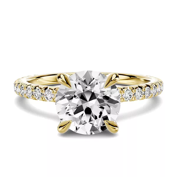 Lumina French Pavé 1.00 ct. Round Lab Engagement Ring