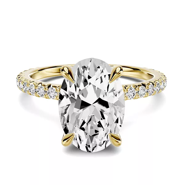 Lumina French Pavé 2.00 ct. Oval Lab Engagement Ring