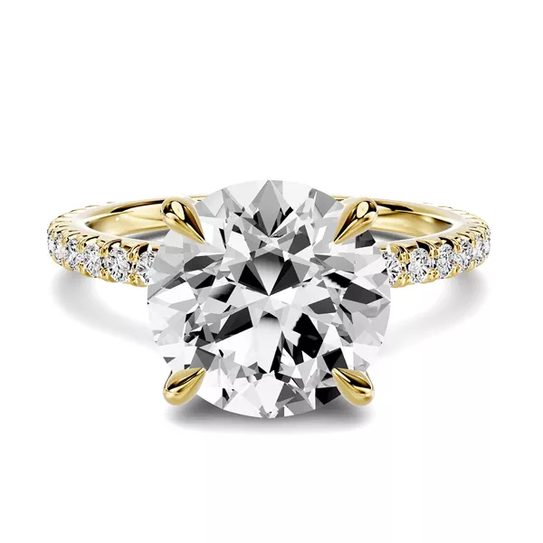 Lumina French Pavé 2.00 ct. Round Lab Engagement Ring