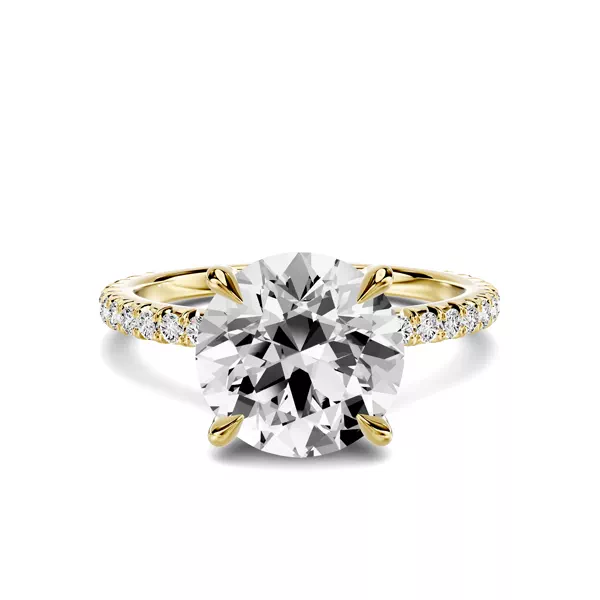 Lumina French Pavé 2.50 ct. Round Lab Engagement Ring