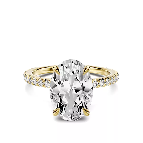 Lumina French Pavé 3.00 ct. Oval Lab Engagement Ring