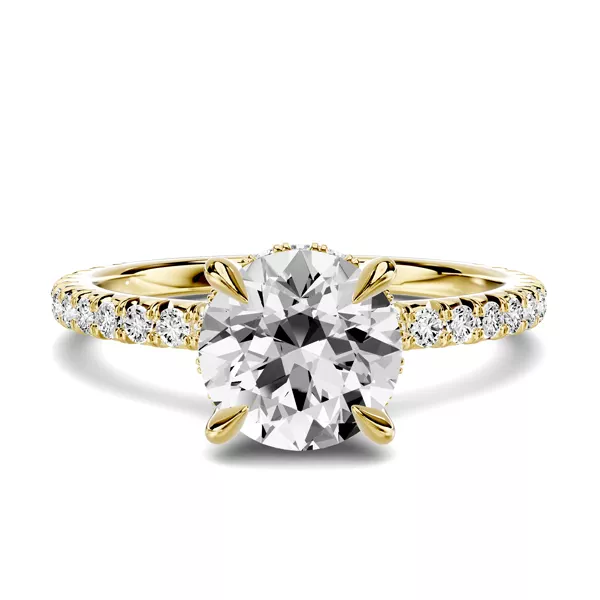 Lumina French Pavé Hidden Halo 1.00 ct. Round Lab Engagement Ring