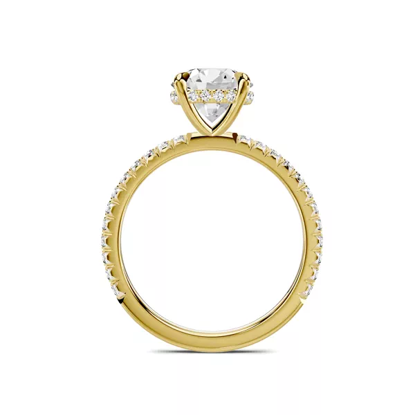 Lumina French Pavé Hidden Halo 1.50 ct. Round Lab Engagement Ring