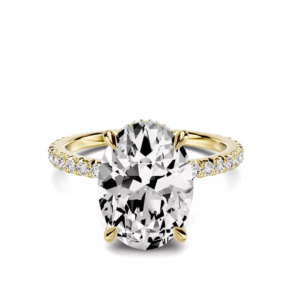 Lumina French Pavé Hidden Halo 2.50 ct. Oval Lab Engagement Ring
